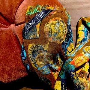 Patricia Nash Vintage Travel Sticker Scarf